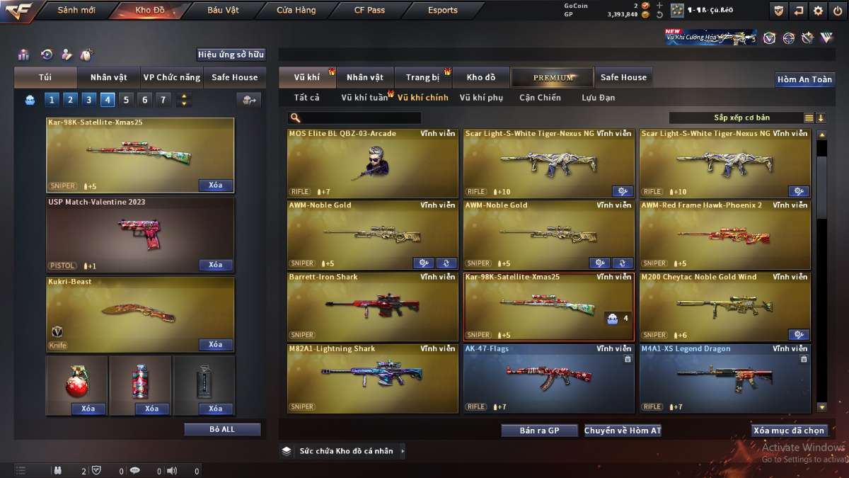 shop acc cf uy tin gia re